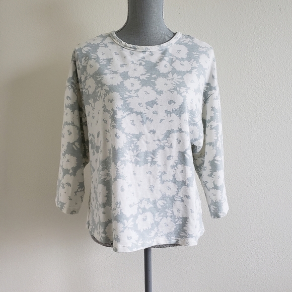 SUNDRY Floral Print Sweatshirt Top size 1 or Small - Picture 1 of 16